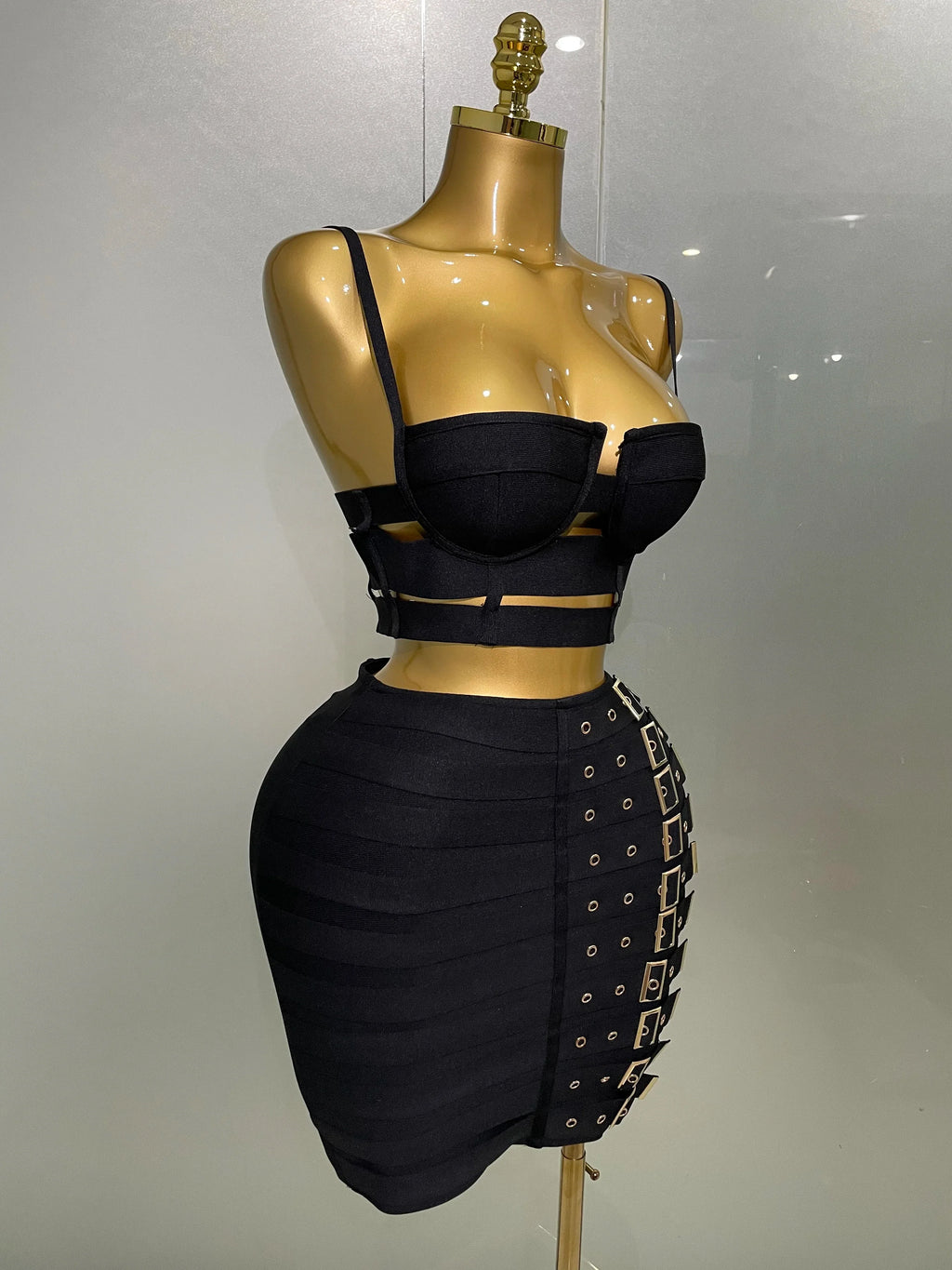 Sculpted Buckle Bandage 2-Piece Set