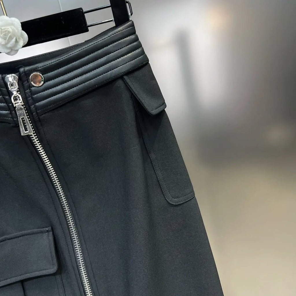 Structured Moto Jacket + Cargo Skirt Set