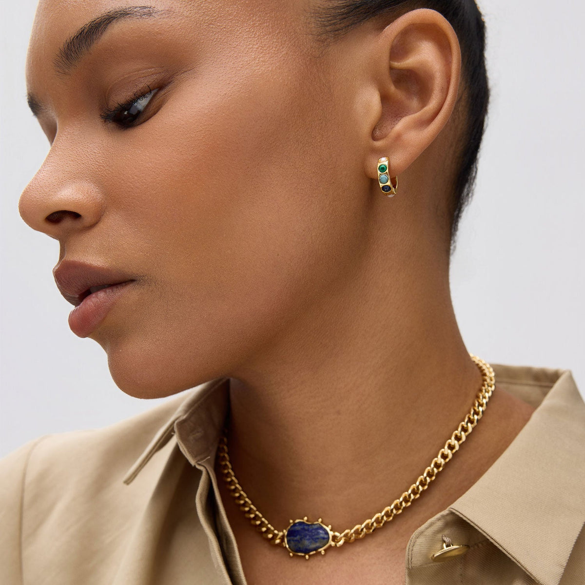 Mini Petra Huggie Hoops Multi