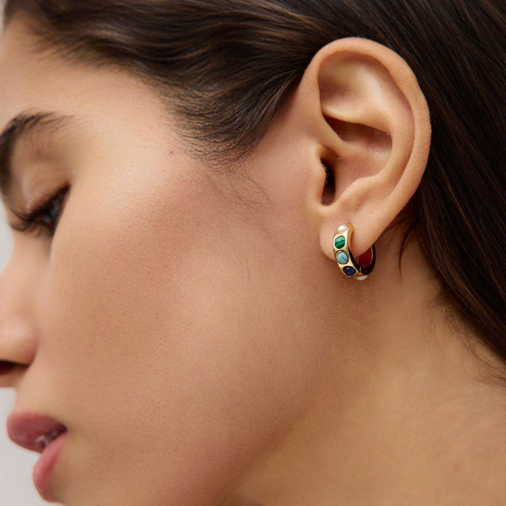 Mini Petra Huggie Hoops Multi