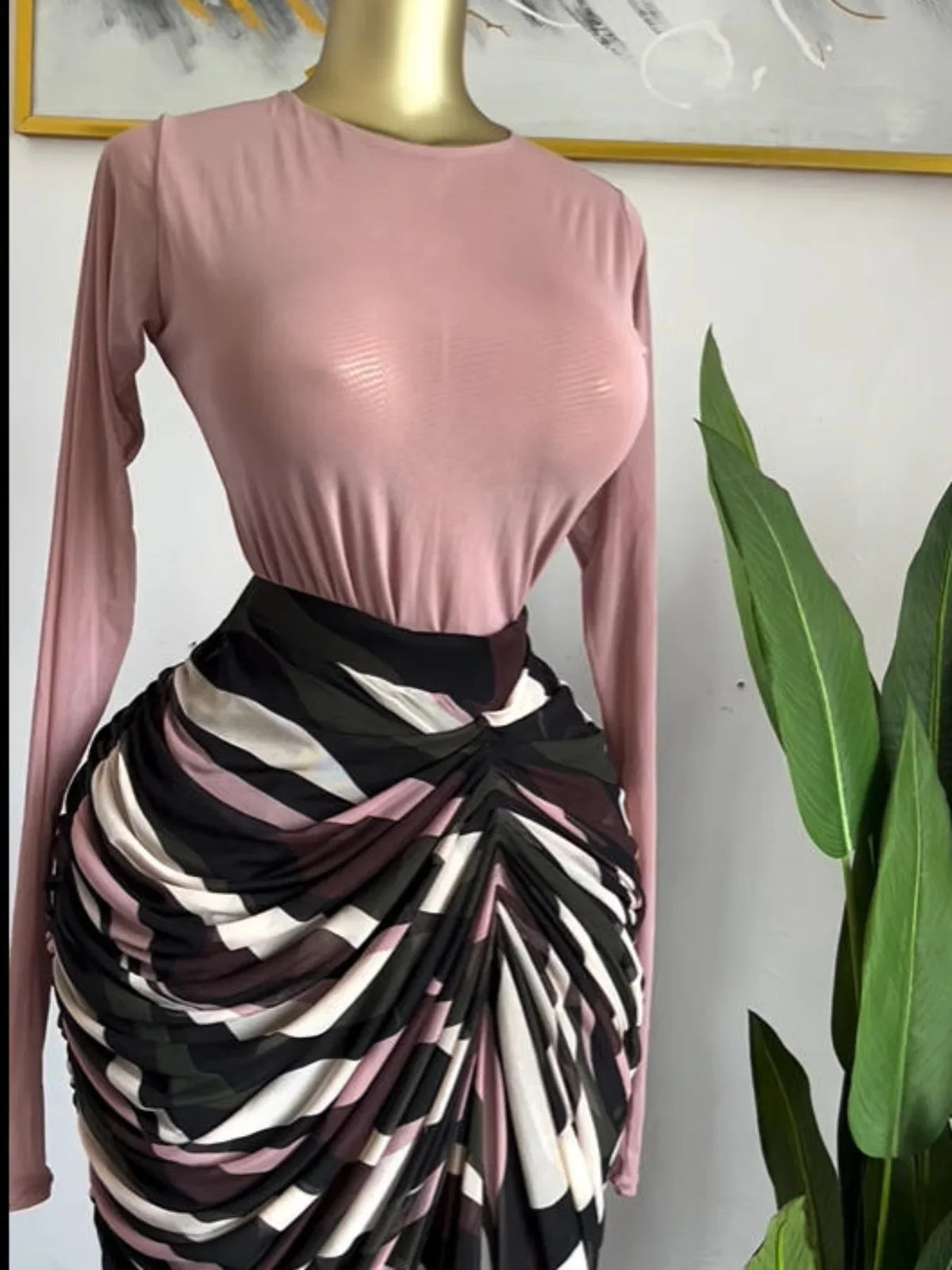 Sculpted Mirage Draped Maxi Dress