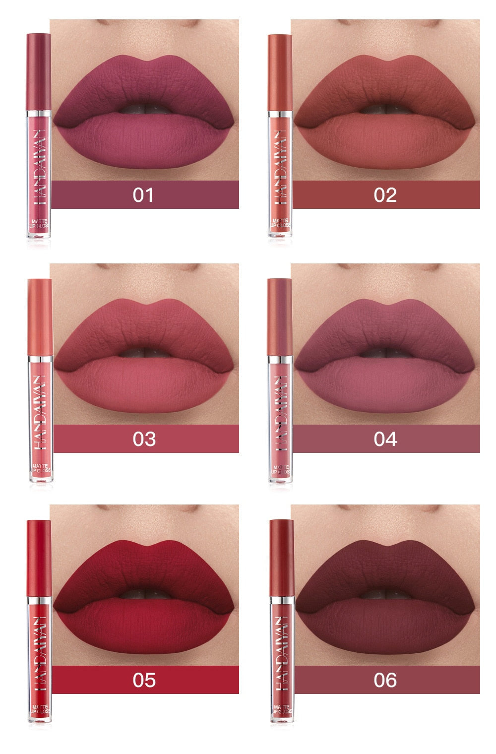 Liquid Lipstick Set Ultra Matte Velvet Waterproof Long Lasting Lip Glosses Nude Makeup Cosmetic Kit