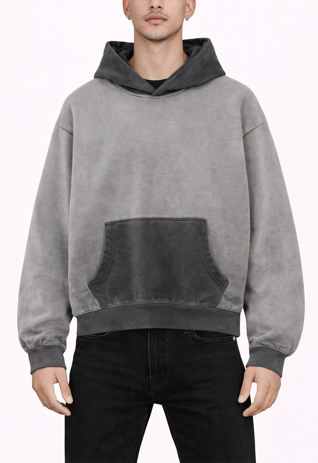 GREY SUNFADE HOODIE