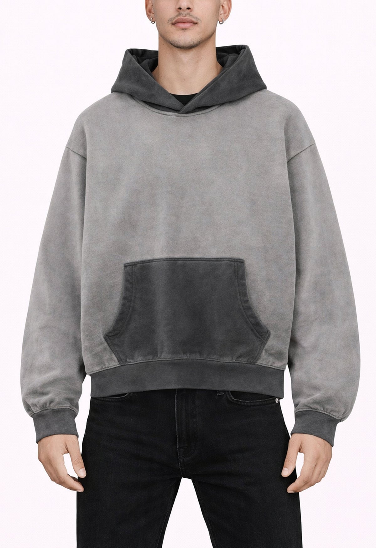 GREY SUNFADE HOODIE