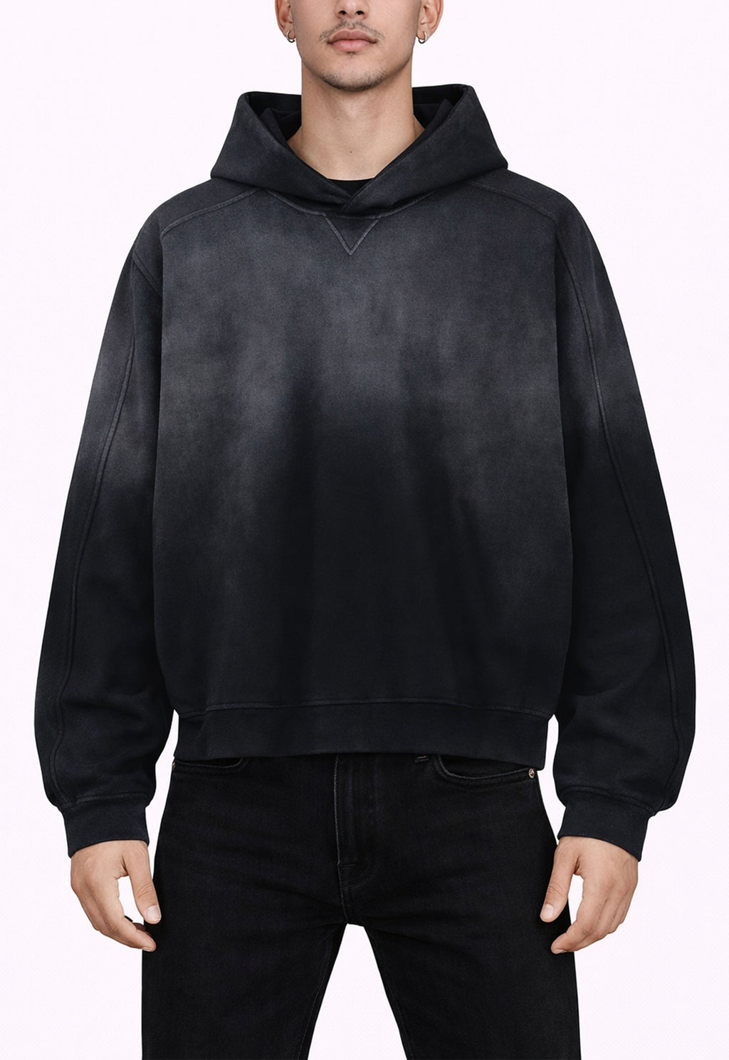 NOIR CONTRAST PANEL HOODIE