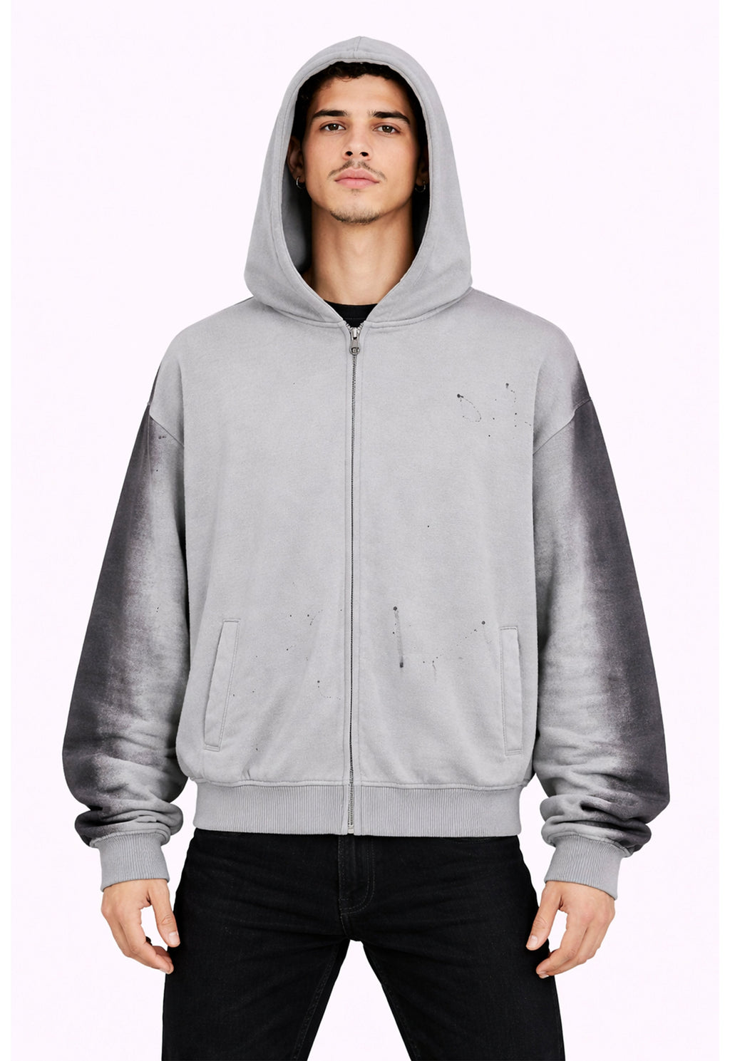 GREY PAINTERS HOODIE