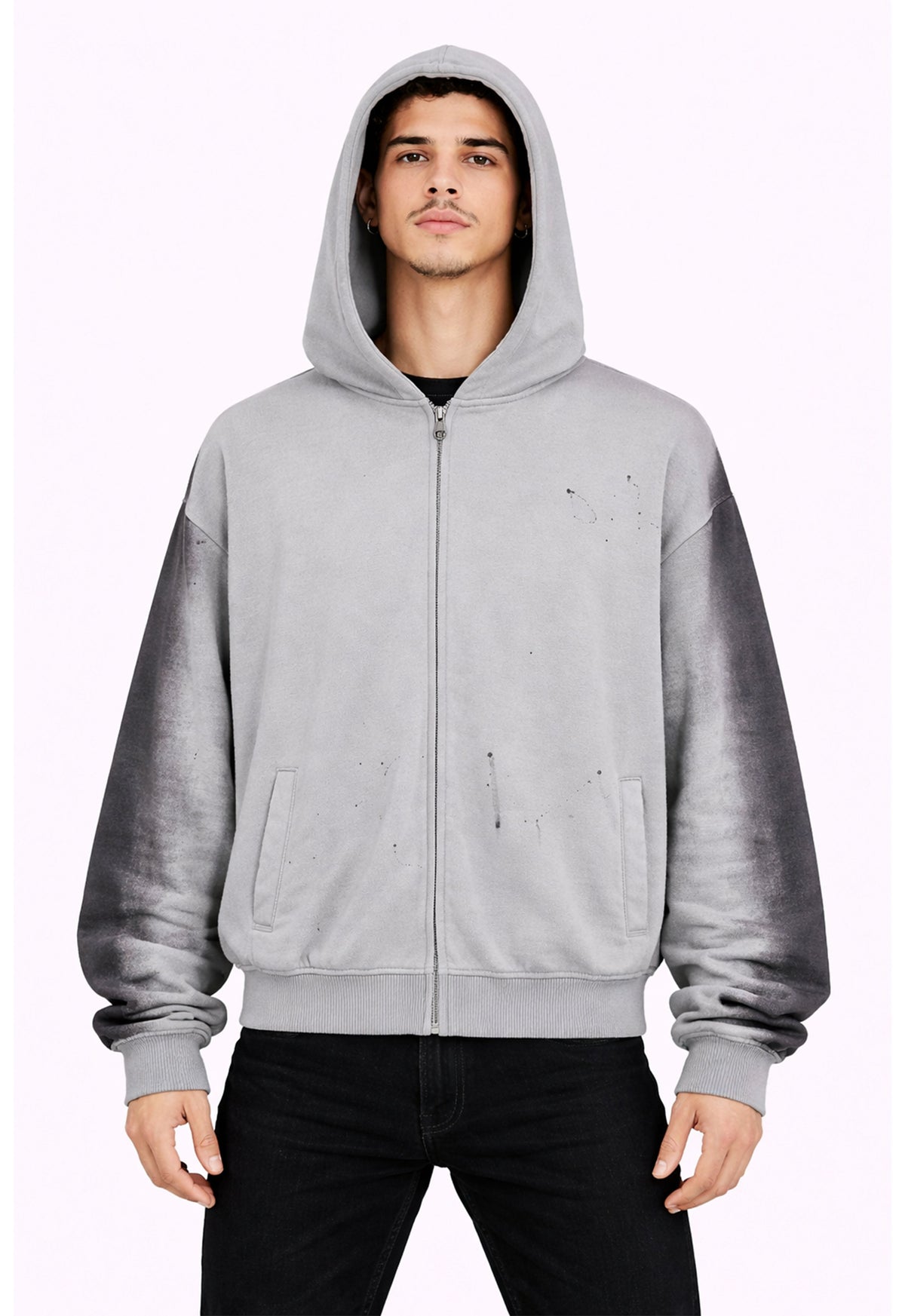 GREY PAINTERS HOODIE