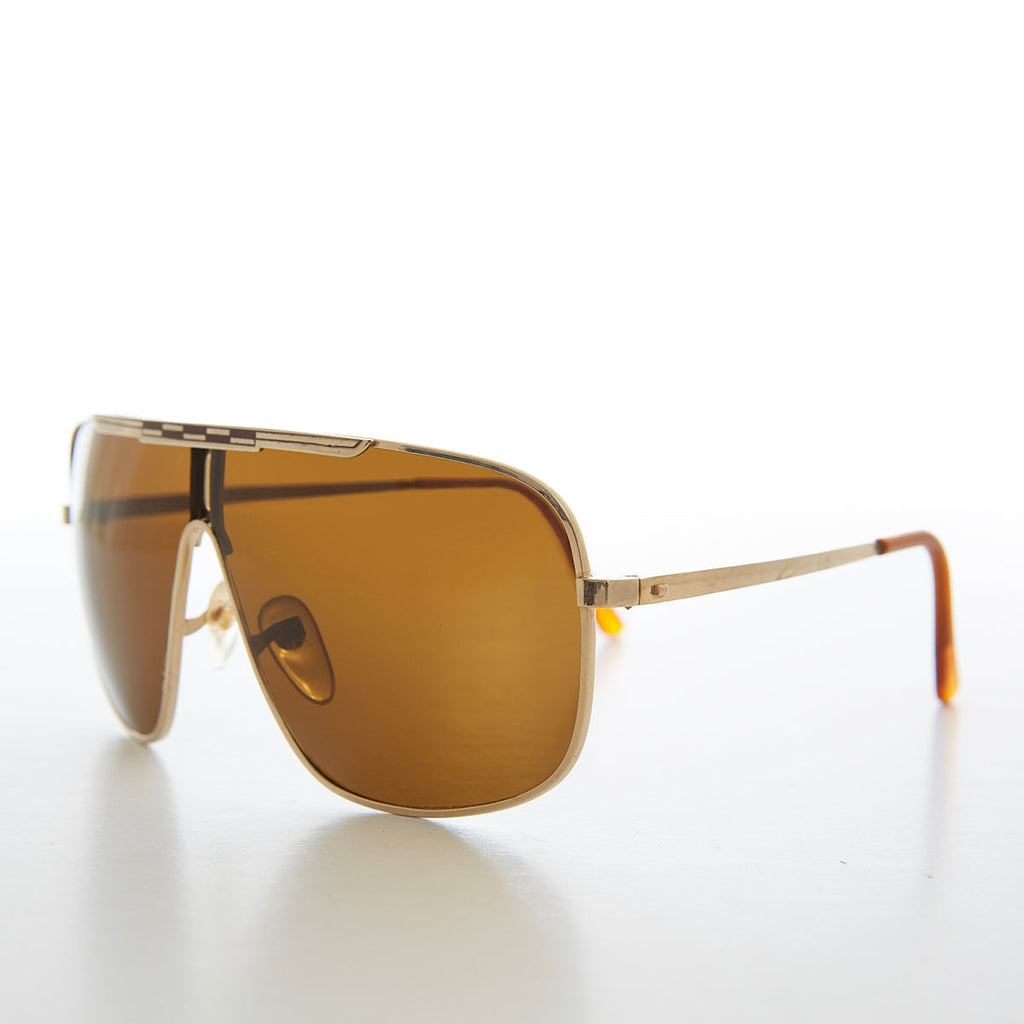 Large Square Vintage Pilot Sunglasses - Tucker