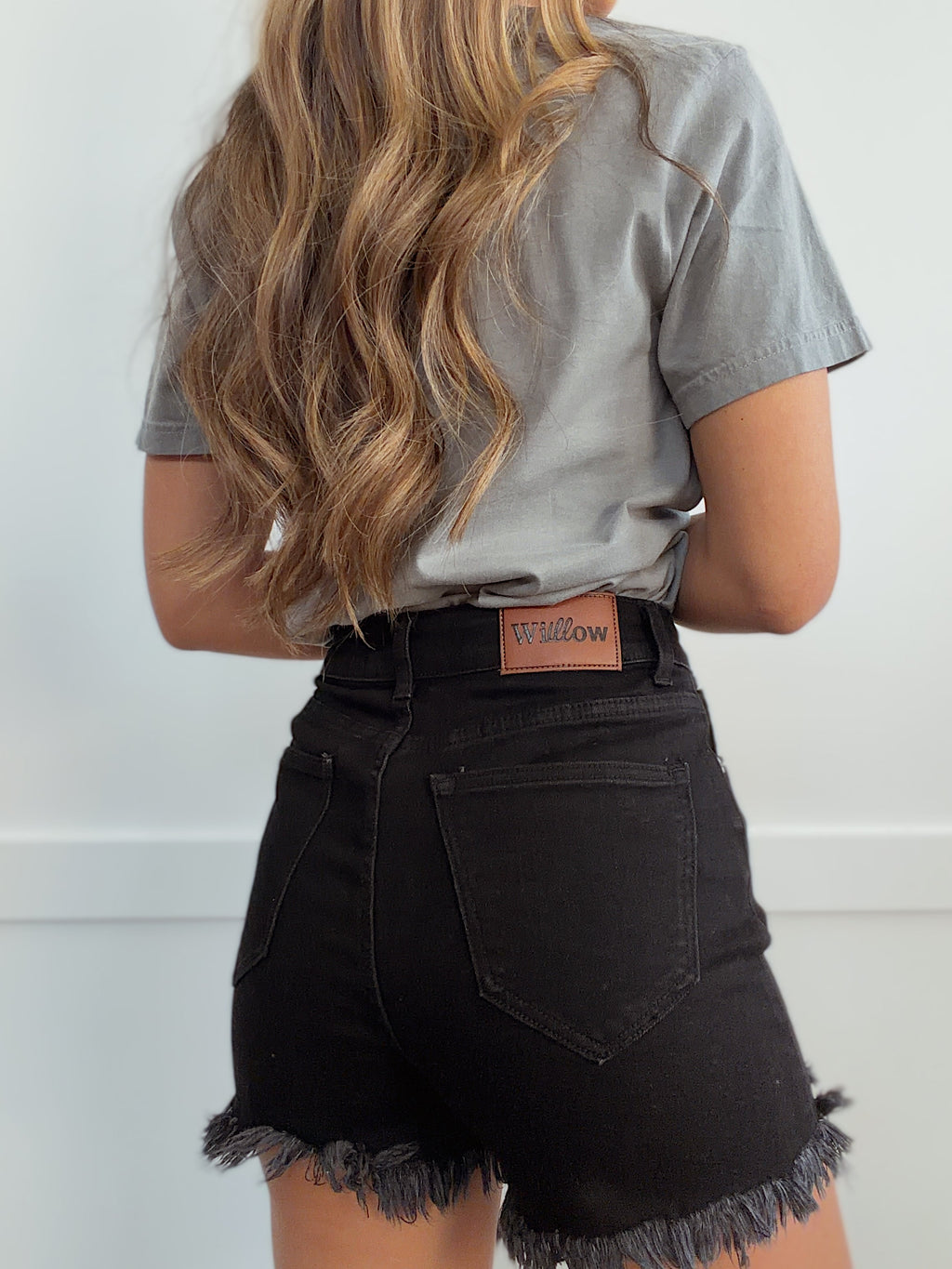 On The Go Distressed Shorts - Black