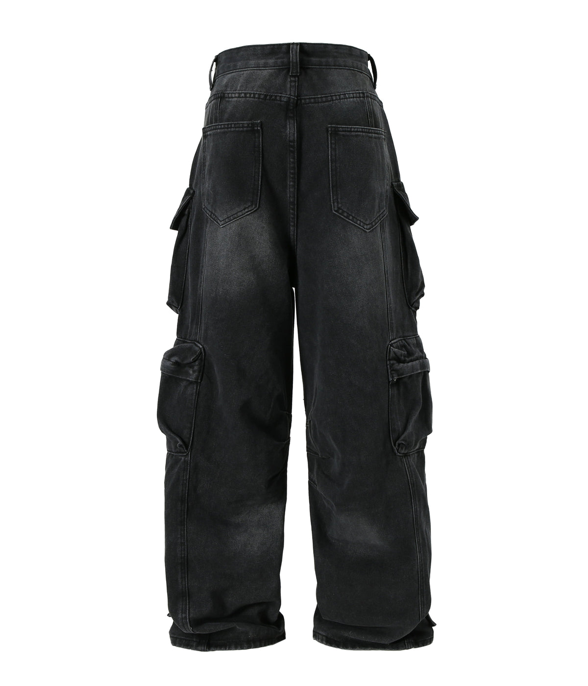 NOIR DISTRESSED CARGO DENIM