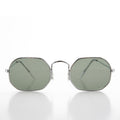 Octagonal Metal Frame Sunglass with Glass Lens - Vine