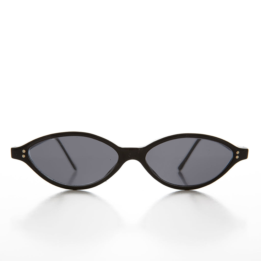 Oval Narrow Cat Eye Vintage Sunglass - Viveca