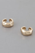 Abstract Dent Hoop Earrings