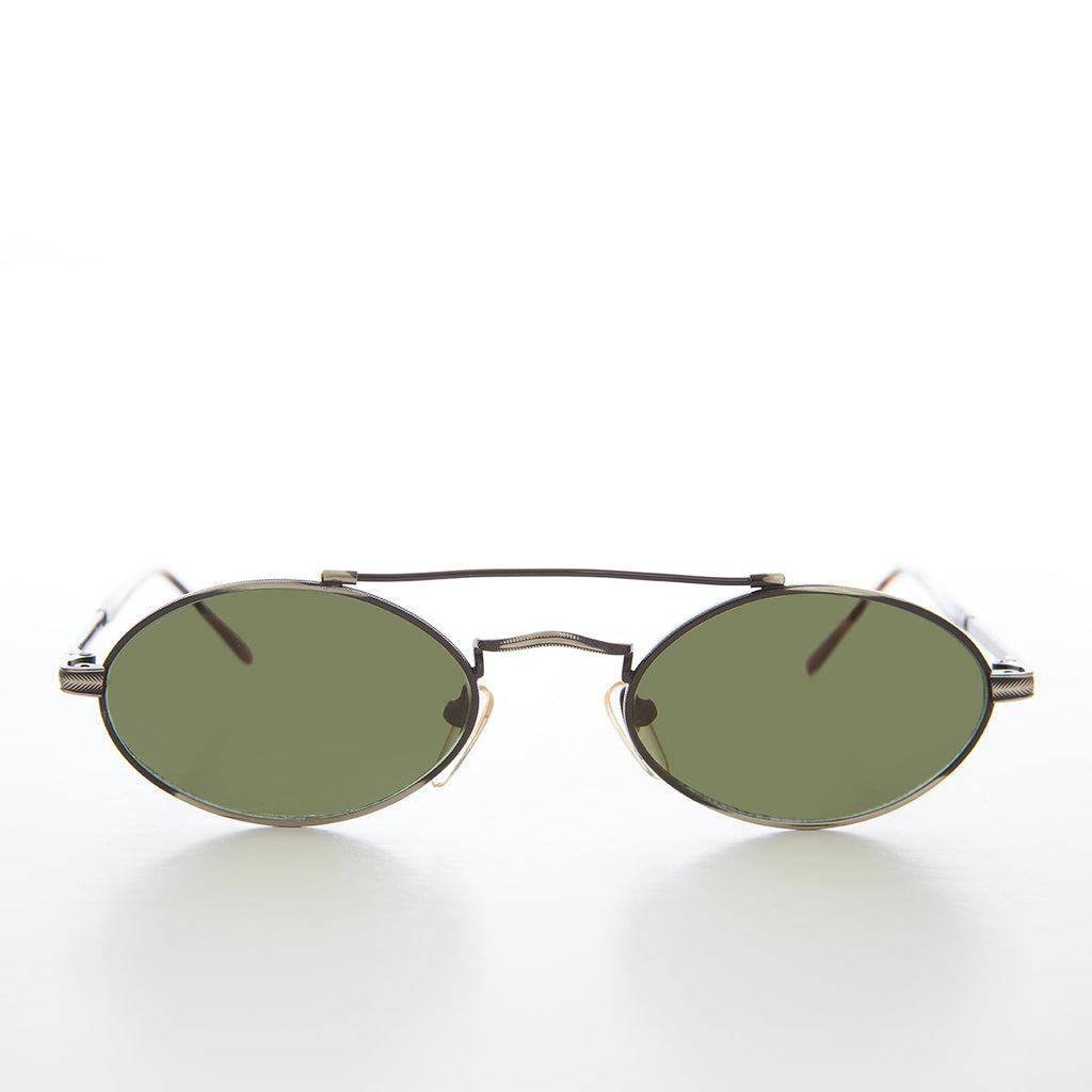 Gothic Oval Steampunk Vintage Sunglasses - Wink