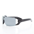 Mirror Lens Wrap Futuristic 80s Sunglasses - Worley