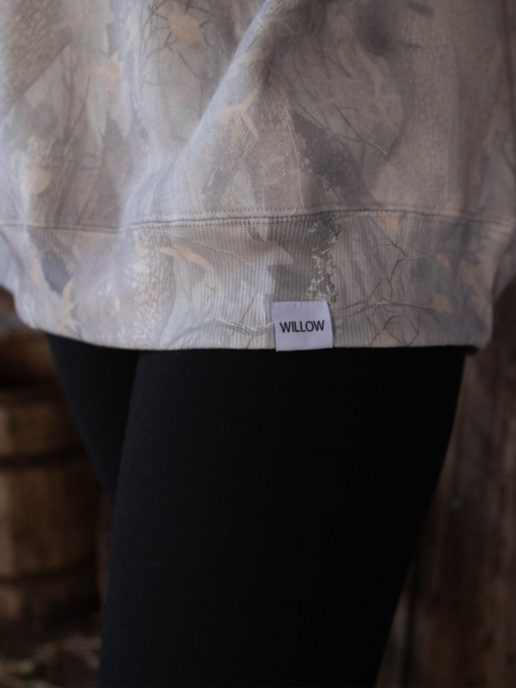 Tilly Oversized Light Camo Mockneck Crew