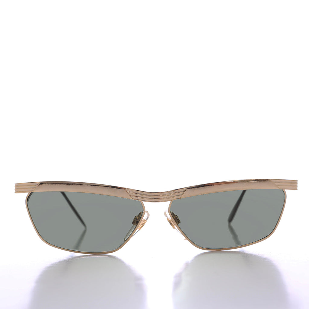 90s Curved Gold Black Frame - Yara
