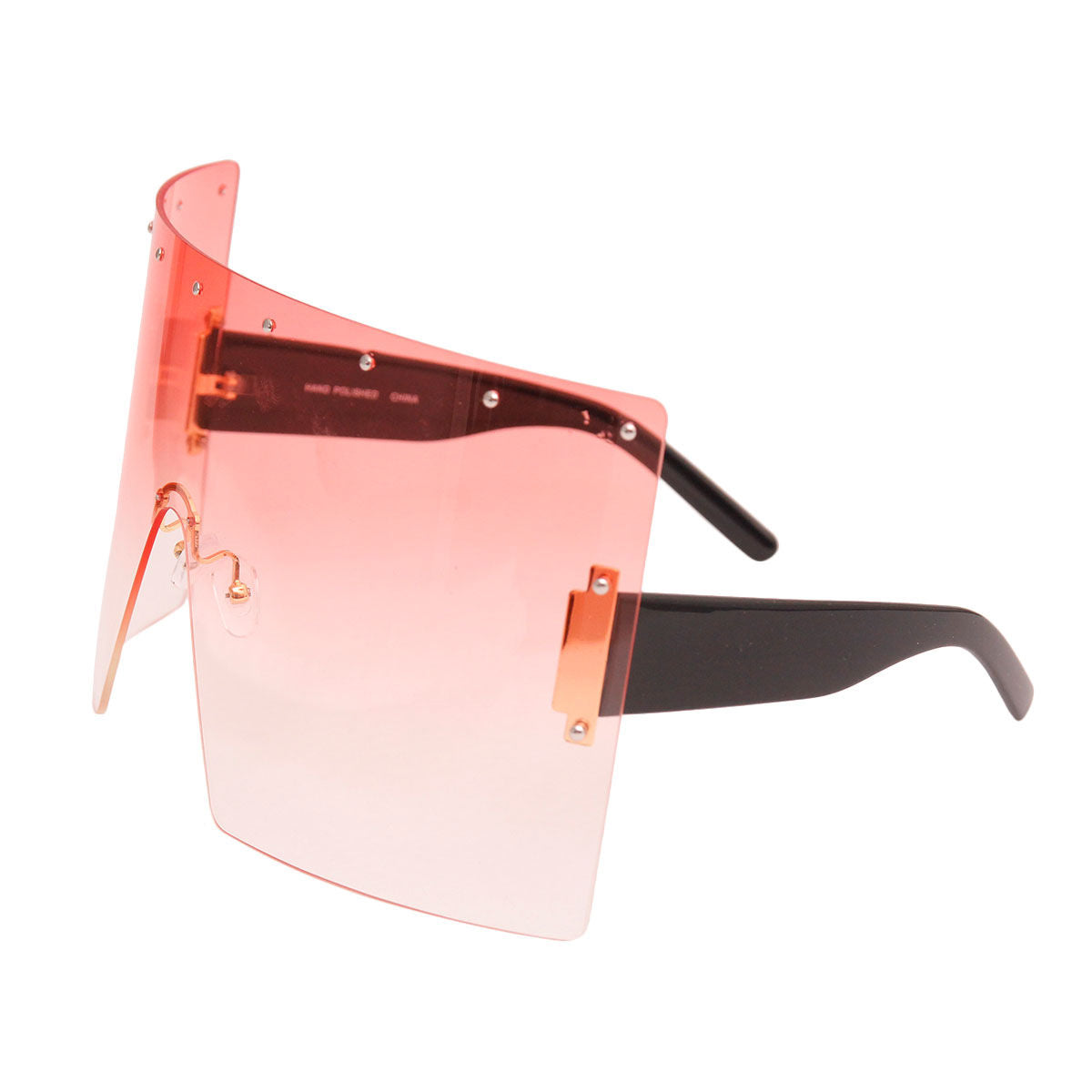 Shield Sunglasses Flat Top Pink Stylish Fashion Accessory