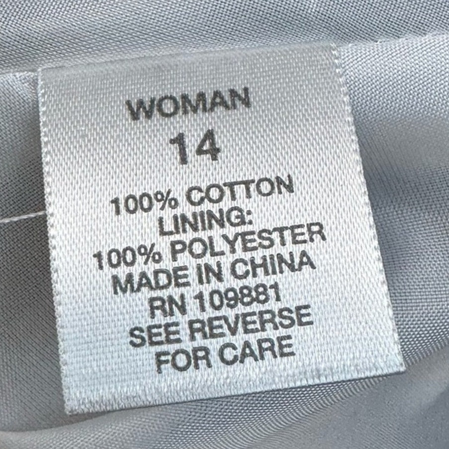 Dress Barn Women Size 14 Polka Dot Lined V Neck Thin Strap A Line Dress
