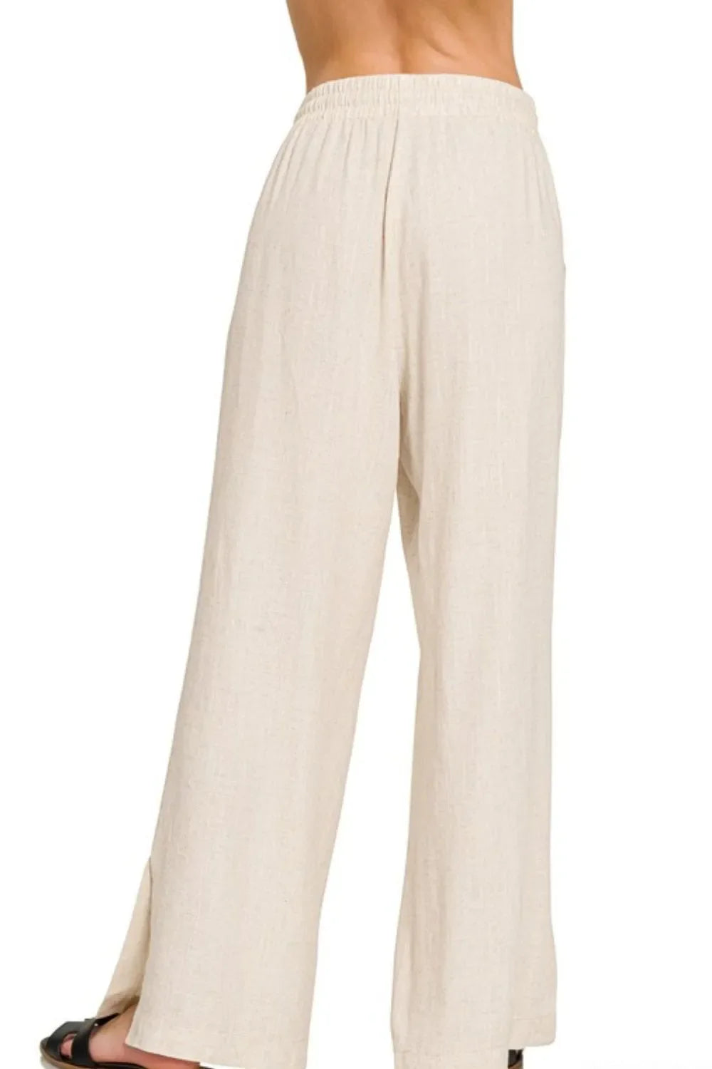 Linen Drawstring Pants