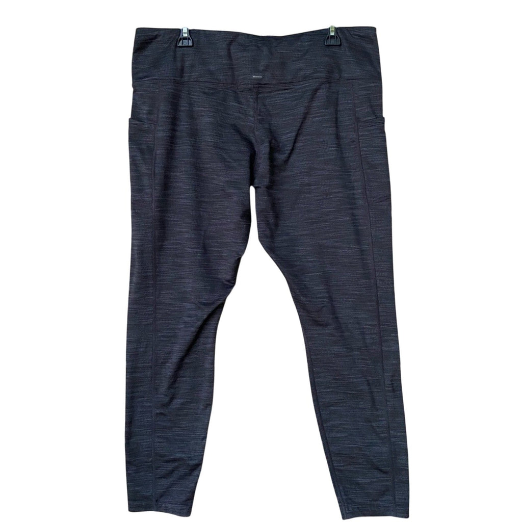 Mondetta Womens XXL Heathered Gray Performance Luxury Athletic Capri Leggings