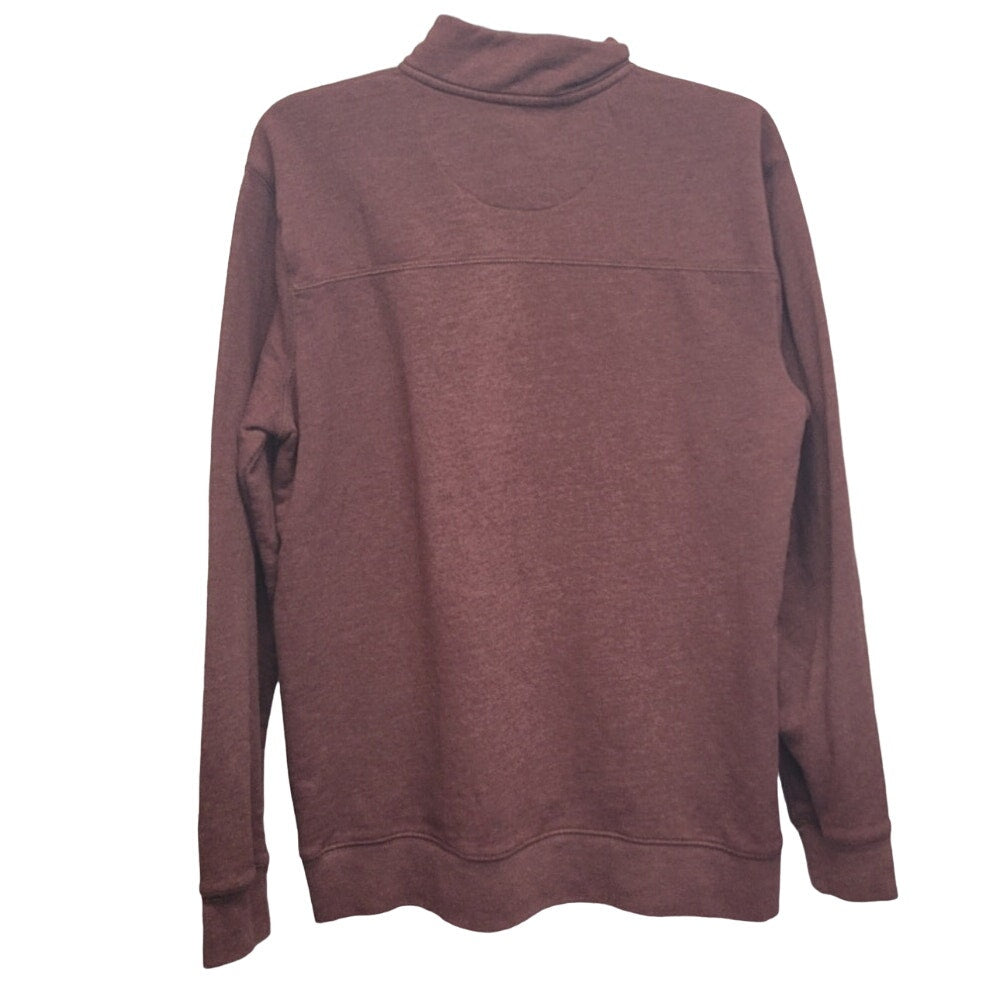 George Mens Medium PolyCotton Long Sleeve Quarter Zip Pullover Sweatshirt