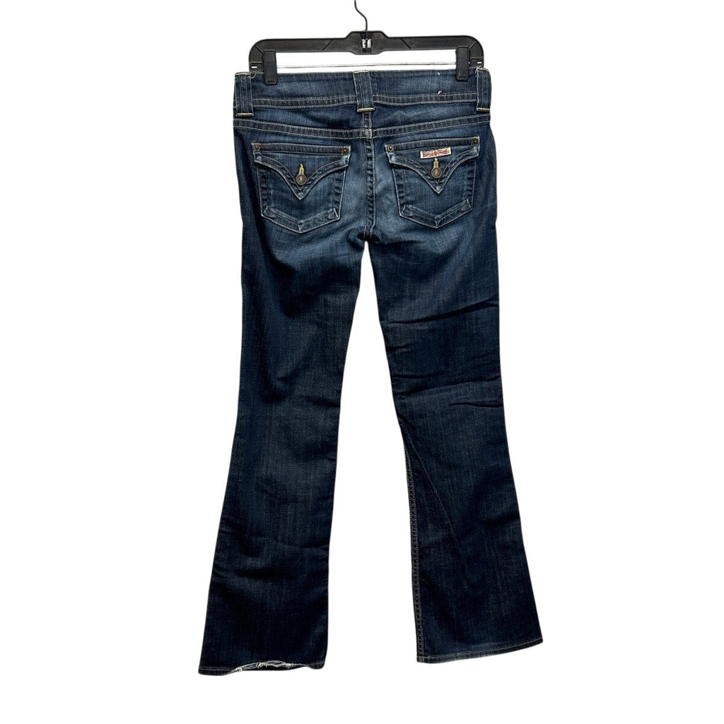 Hudson Womens Size 28 Petite Boot Cut Stretch Cotton Factory Fading Blue Jeans