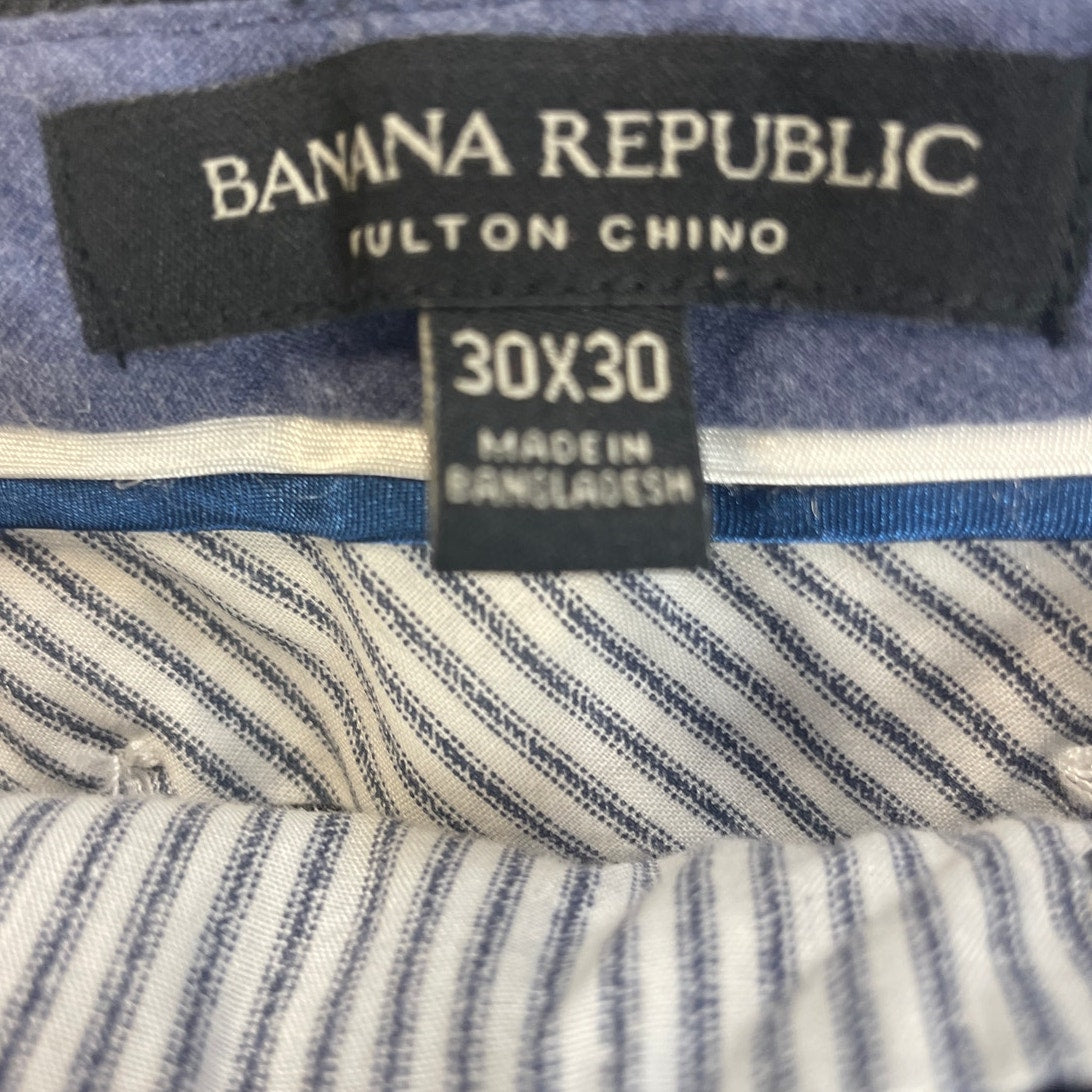 Banana Republic Womens 30X30 Flat Front Fulton Chino Pants w Pockets