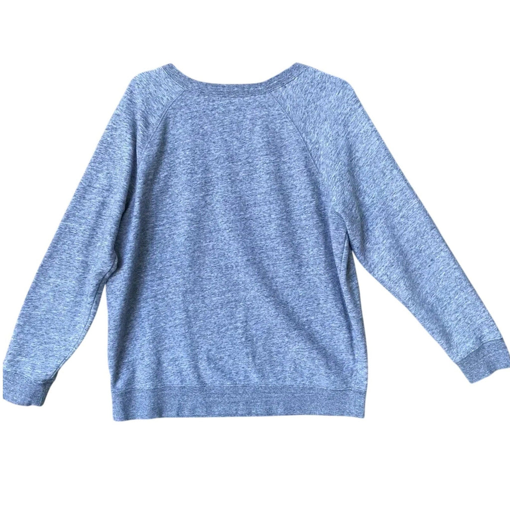 Old Navy Womens Large Heathered Gray Sunday Long Sleeve Crew Neck Sweatshirt
