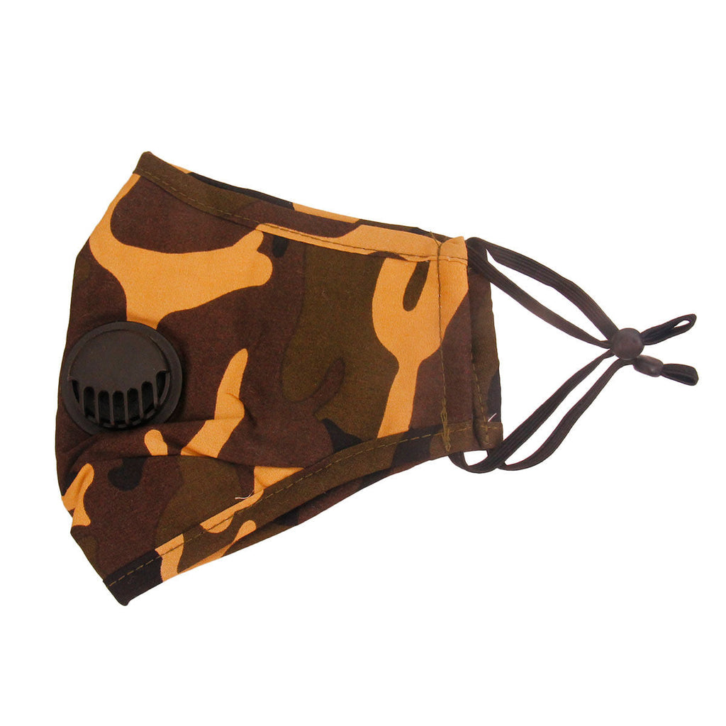 Filter Mask Mustard Camo Trendy Casual Accessory
