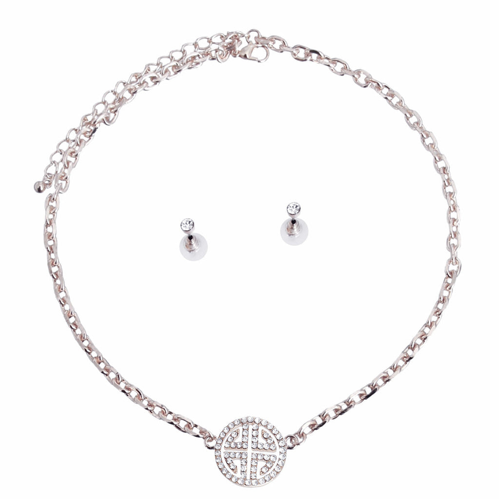 Chain Necklace Silver Greek Key Stylish Statement Jewelry