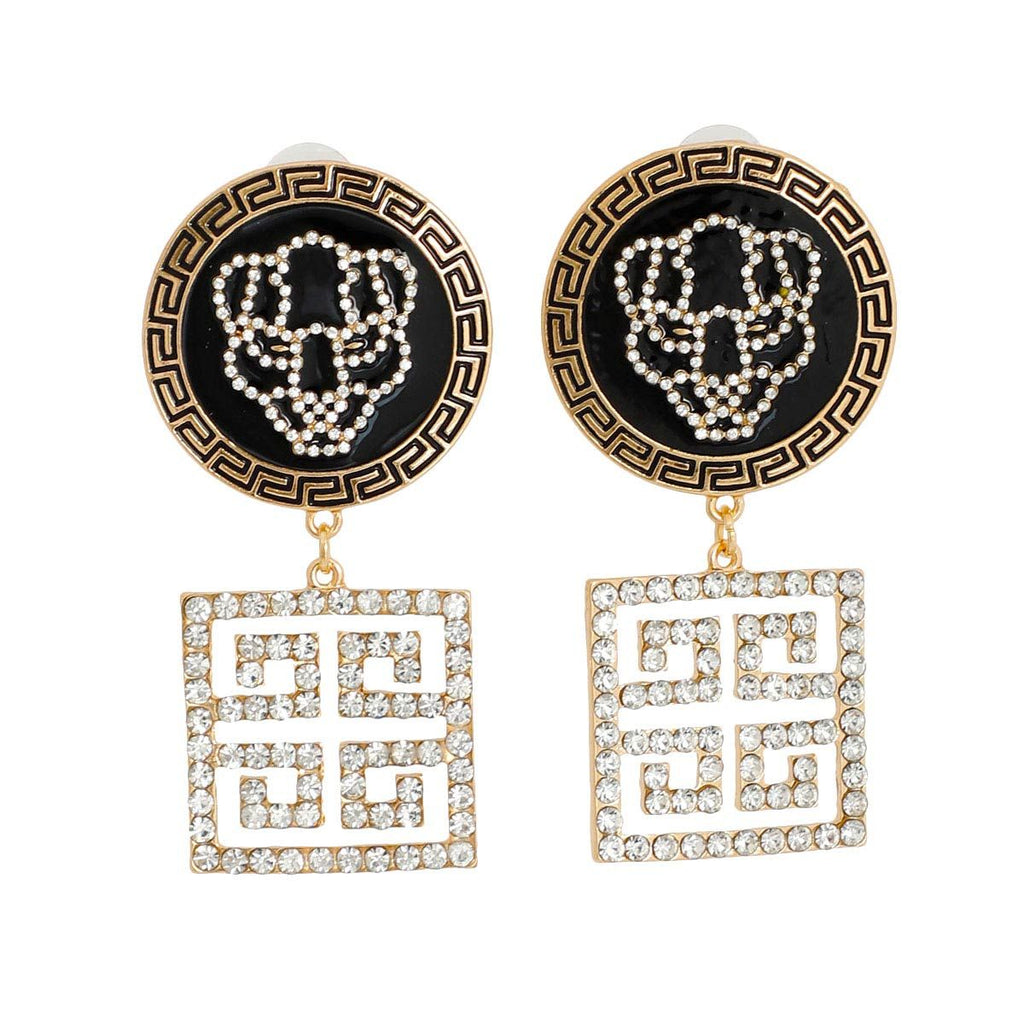 Tiger Charm Gold Earrings Stylish Statement Jewelry