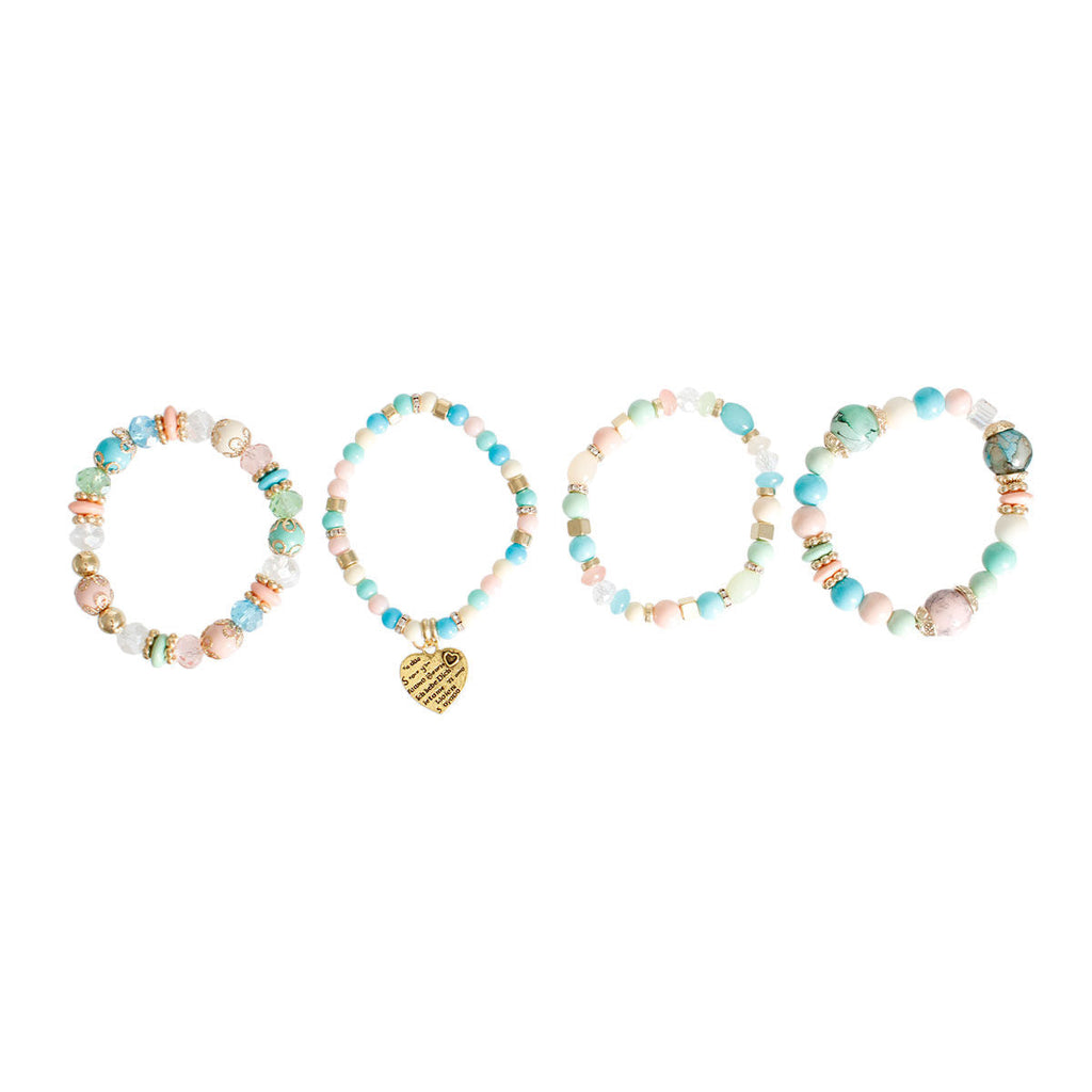 Multi Stone Glass Love Bracelet – Trendy Stylish Jewelry Accessory