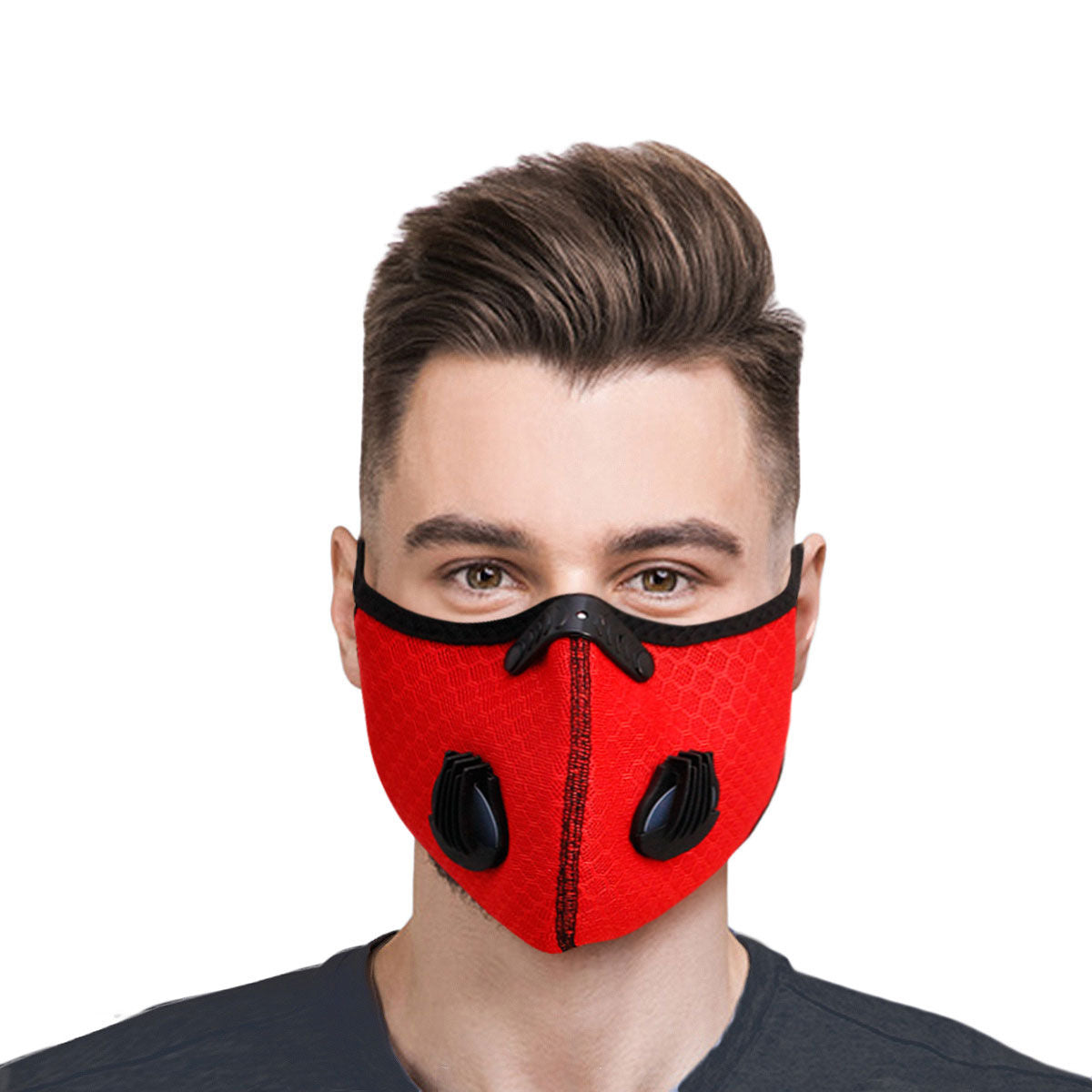 Sport Mask with Red Exhalation Valve – Trendy Casual Face Covering