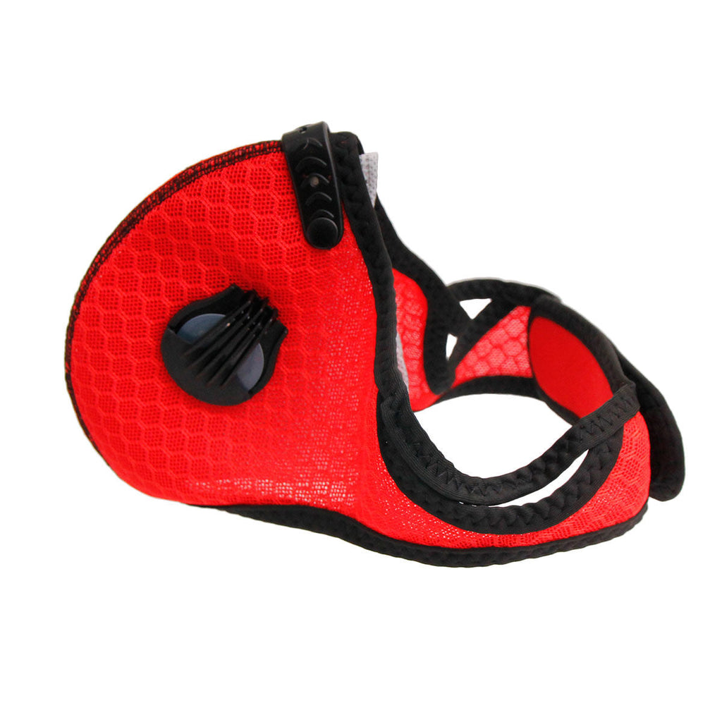 Sport Mask with Red Exhalation Valve – Trendy Casual Face Covering