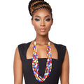 Statement Long Multi Color Toggle Necklace Stylish Layered Jewelry Accessory