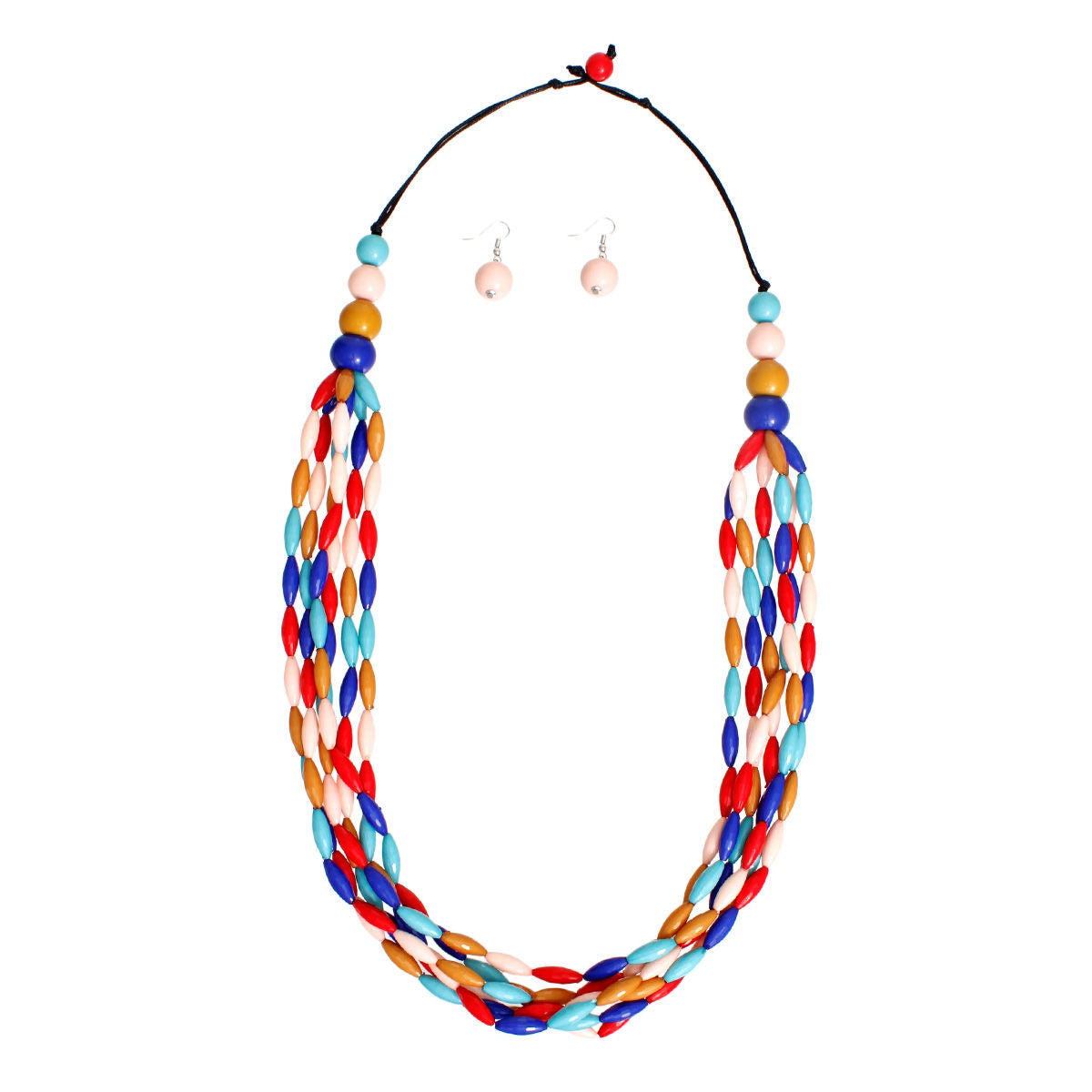 Statement Long Multi Color Toggle Necklace Stylish Layered Jewelry Accessory