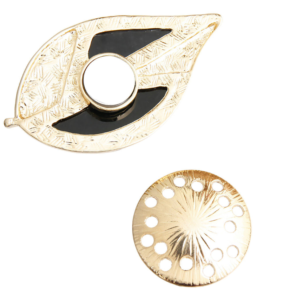 Magnetic Pin Gold Leaf Stylish Fashion Accessory