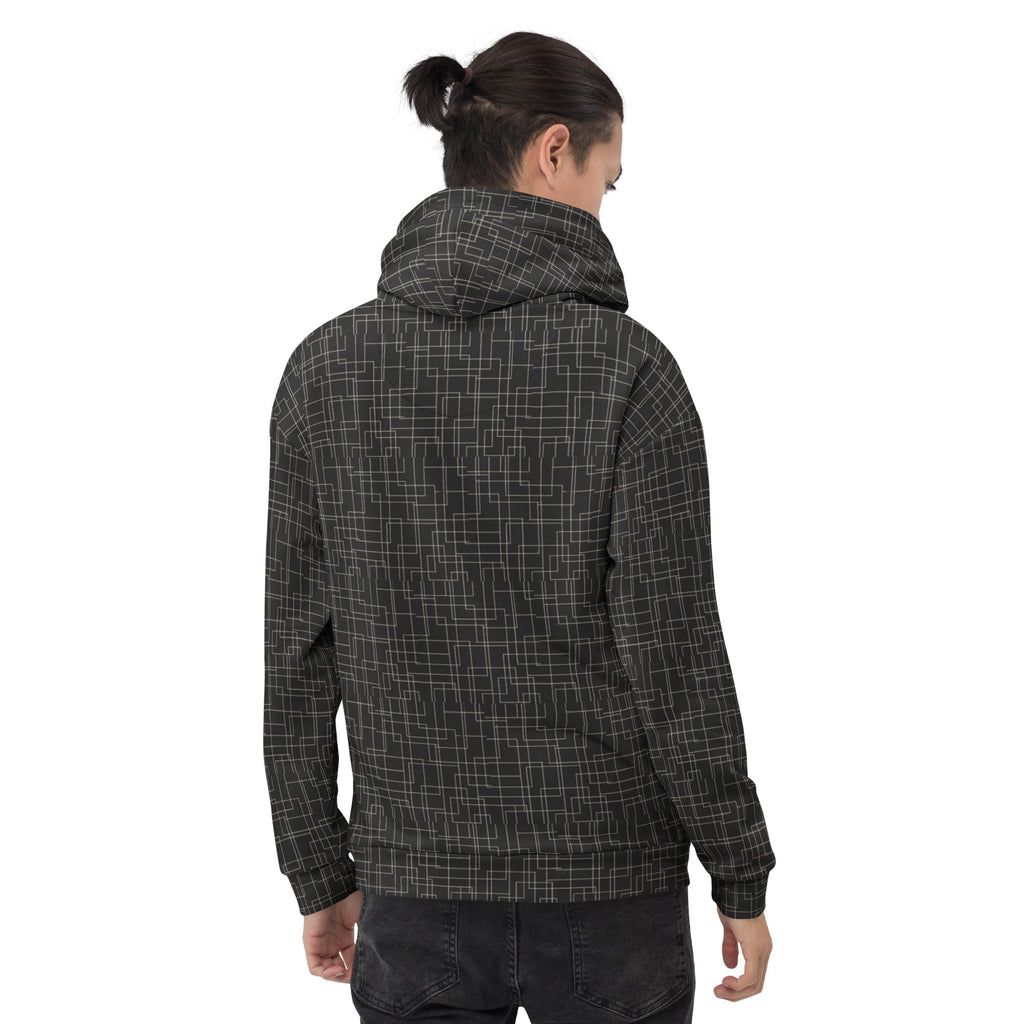 Architectural Silence Hoodie – Limited Drop – Minimalist Brutalist Geometric All-Over Print Unisex