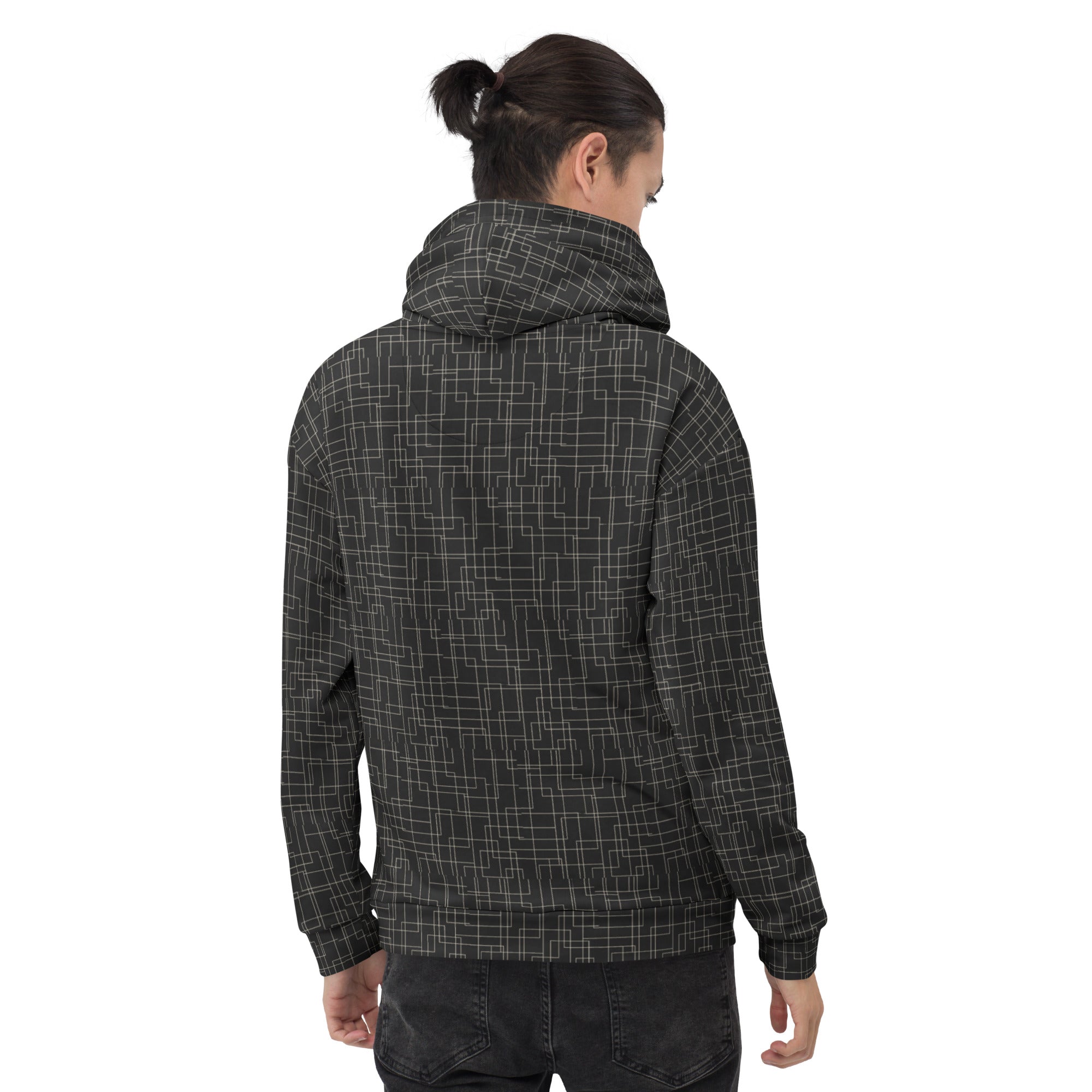Architectural Silence Hoodie – Limited Drop – Minimalist Brutalist Geometric All-Over Print Unisex