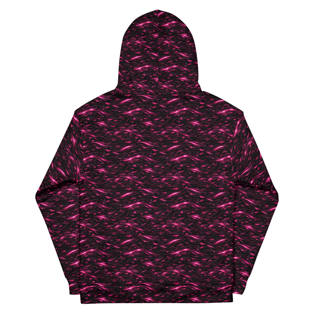 Neon Flux Pink Hoodie – Limited Drop – All-Over Print Neon Streetwear Hoodie