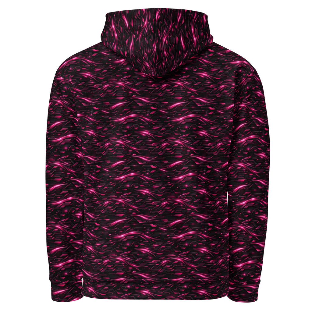 Neon Flux Pink Hoodie – Limited Drop – All-Over Print Neon Streetwear Hoodie