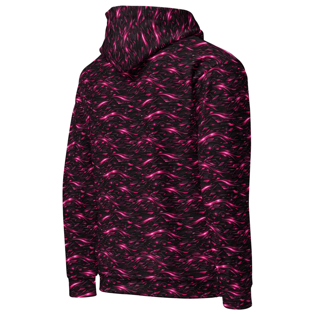 Neon Flux Pink Hoodie – Limited Drop – All-Over Print Neon Streetwear Hoodie