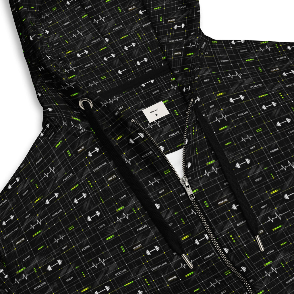 Training System Zip Hoodie – Limited Drop – All-Over Print Gym Streetwear