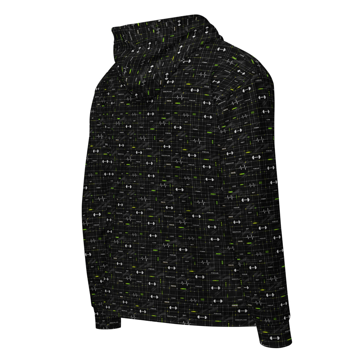 Training System Zip Hoodie – Limited Drop – All-Over Print Gym Streetwear