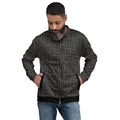 Architectural Silence Bomber Jacket – Limited Drop – Minimalist Brutalist Geometric All-Over Print Unisex