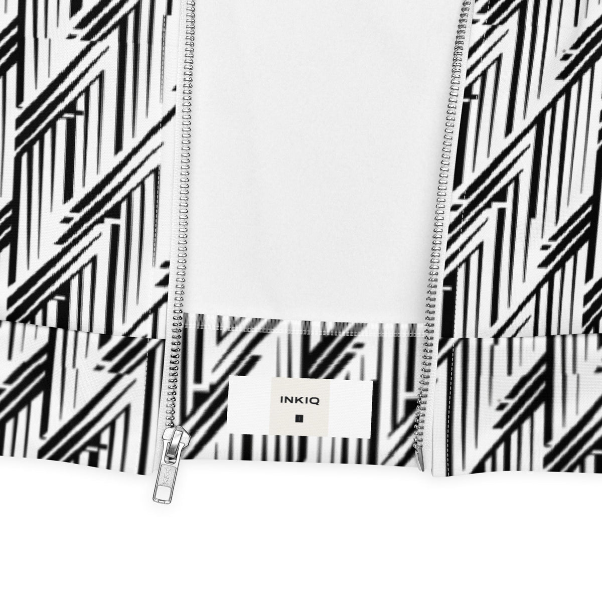Glitch Stripe Bomber Jacket – Limited Drop – Black White Neo-Futurist All-Over Print