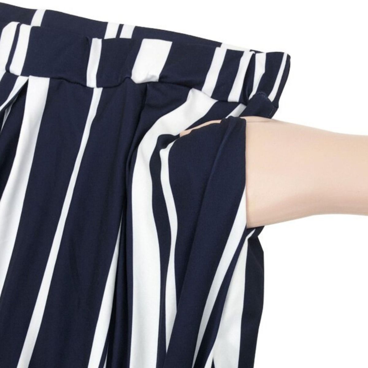 Plus Size 3XL Navy Stripe Outfit Set Casual Stylish