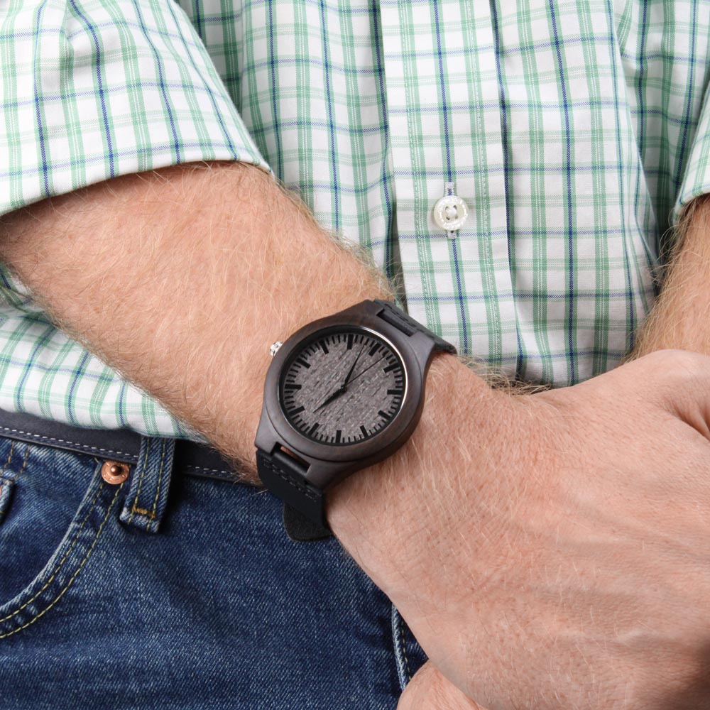Leading with Love Engraved Wooden Watch