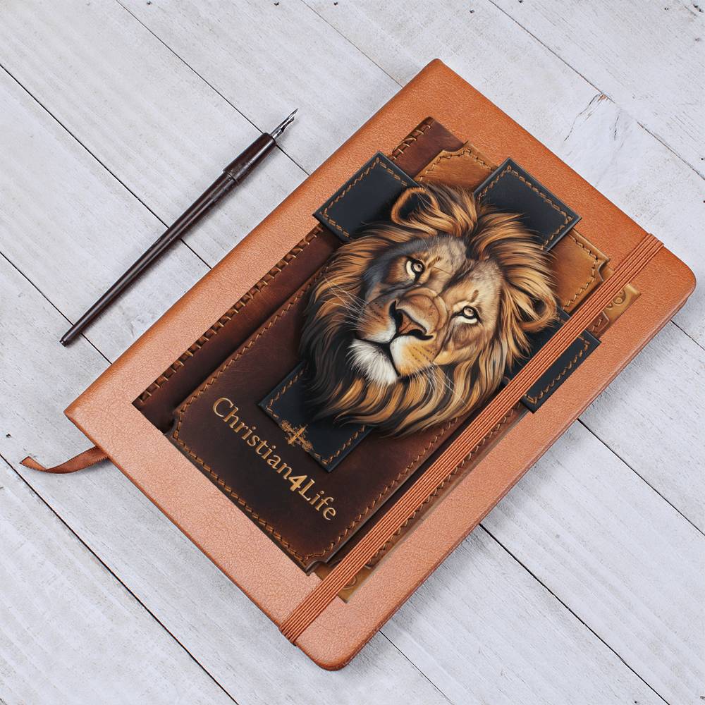 Lion of Judah and Cross Christian4Life 3D Graphic Christian Journal